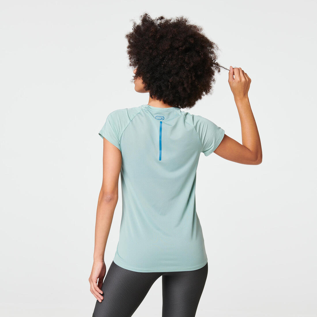 Legging court running respirant femme - Dry+ Feel noir
