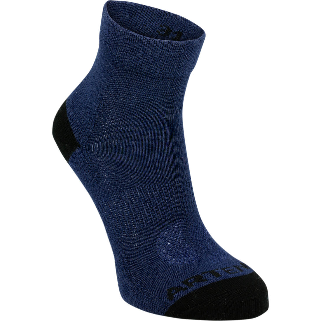 CHAUSSETTES DE SPORT ENFANT MI-HAUTES RS 160 MARINE LOT DE 3