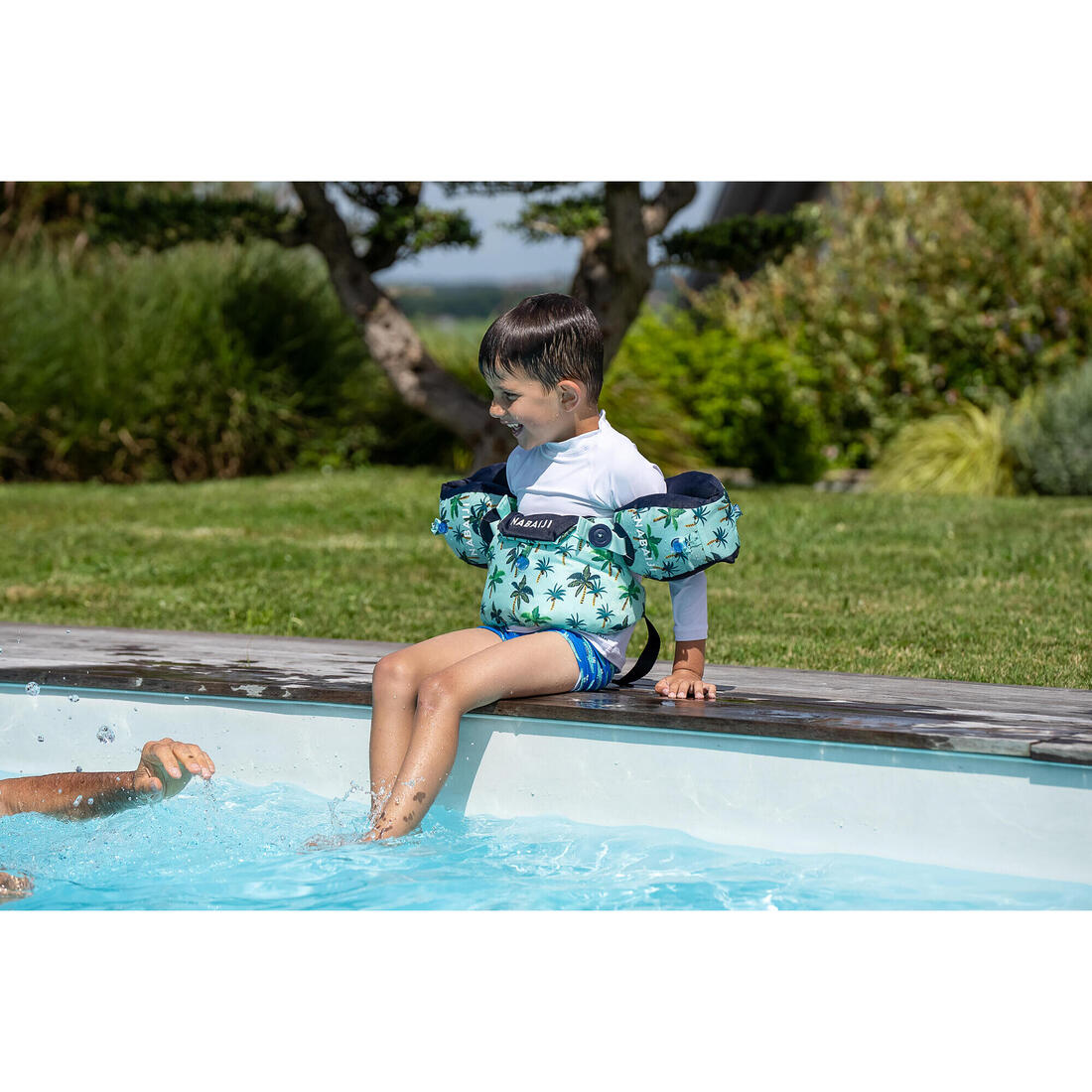 Brassards-ceinture piscine évolutif TISWIM enfant bleu "DRAGON"