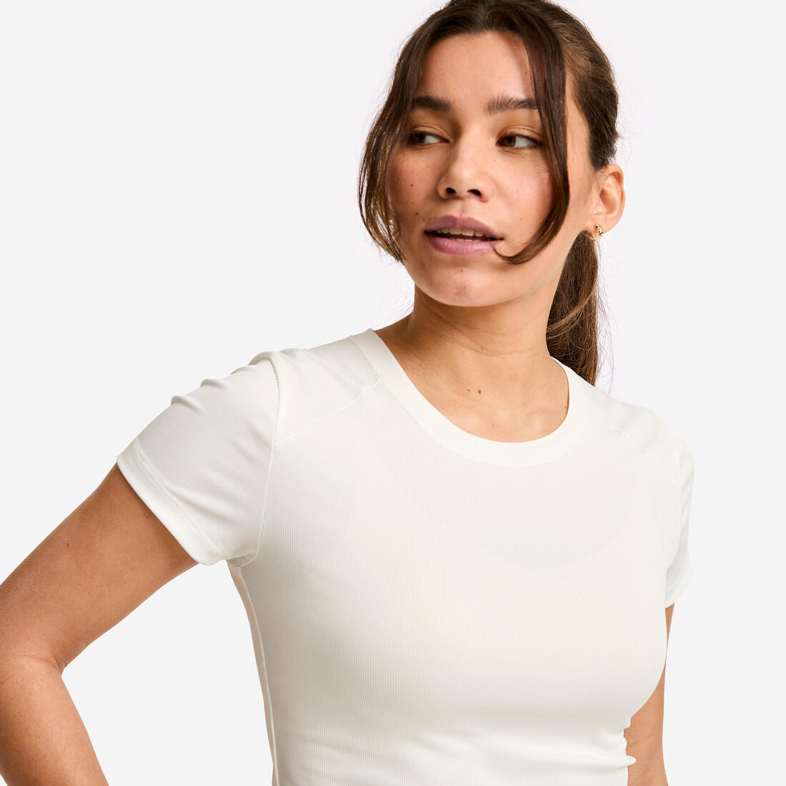 Tee-shirt côtelé femme