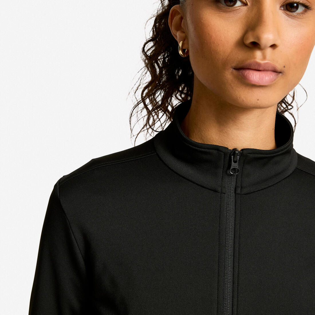 Veste de sport polaire femme, noir