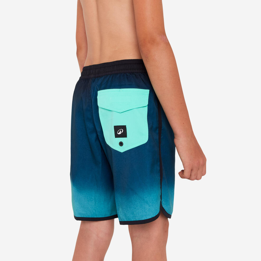 SHORT DE BAIN 500 BLEU CAMO