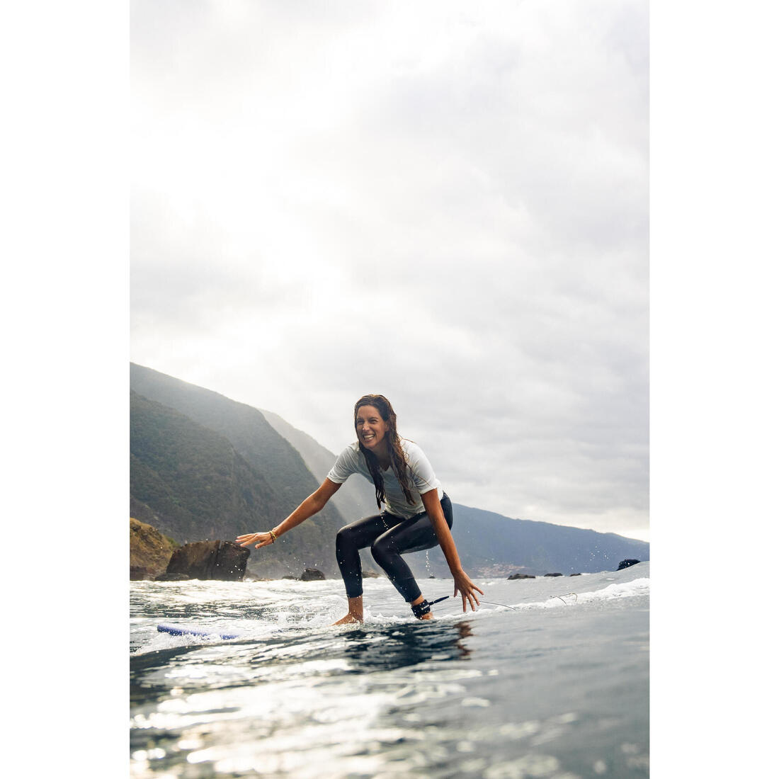 Legging anti uv surf Femme - Size + noir