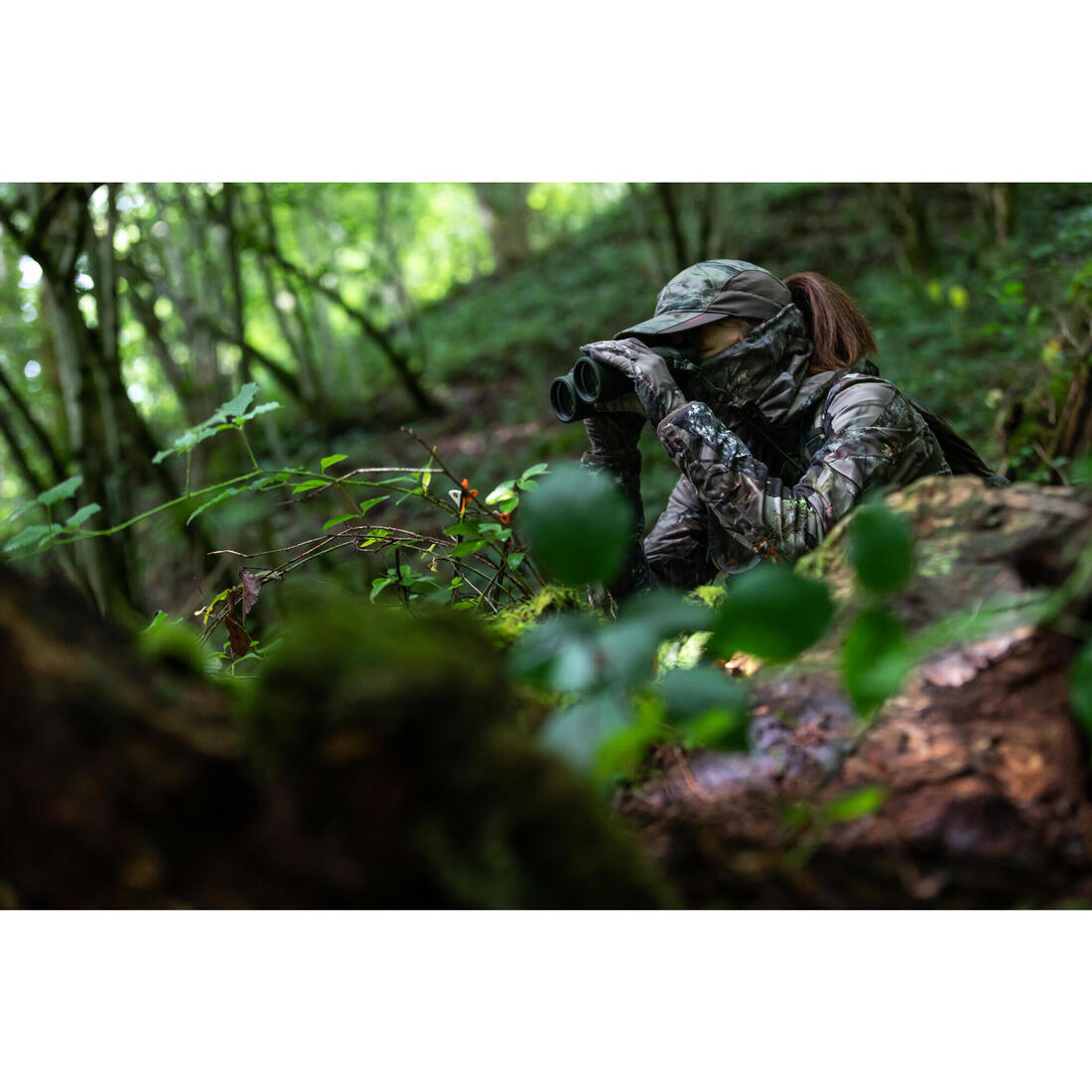 Jumelles chasse kaki étanches 500 10x50