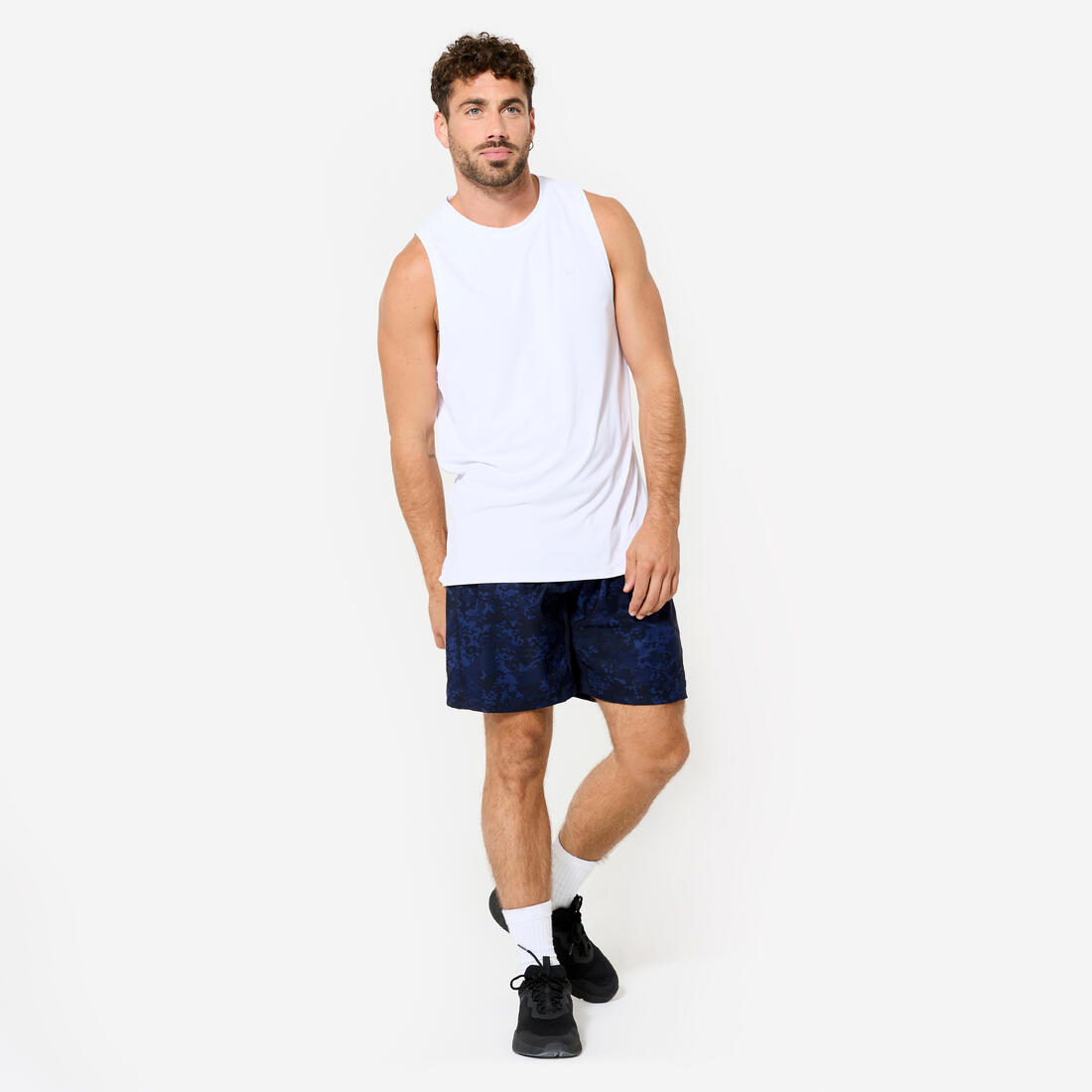 Débardeur de training col rond homme, blanc