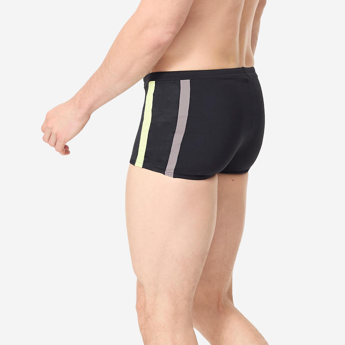 Boxer de bain natation homme, Negombo noir jaune