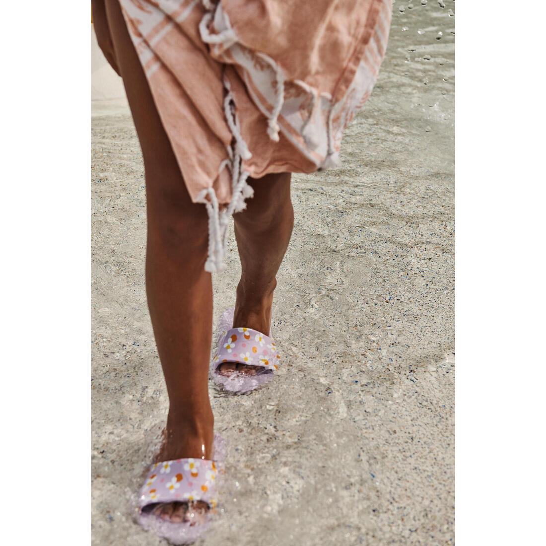 Sandale claquette 500 junior rose