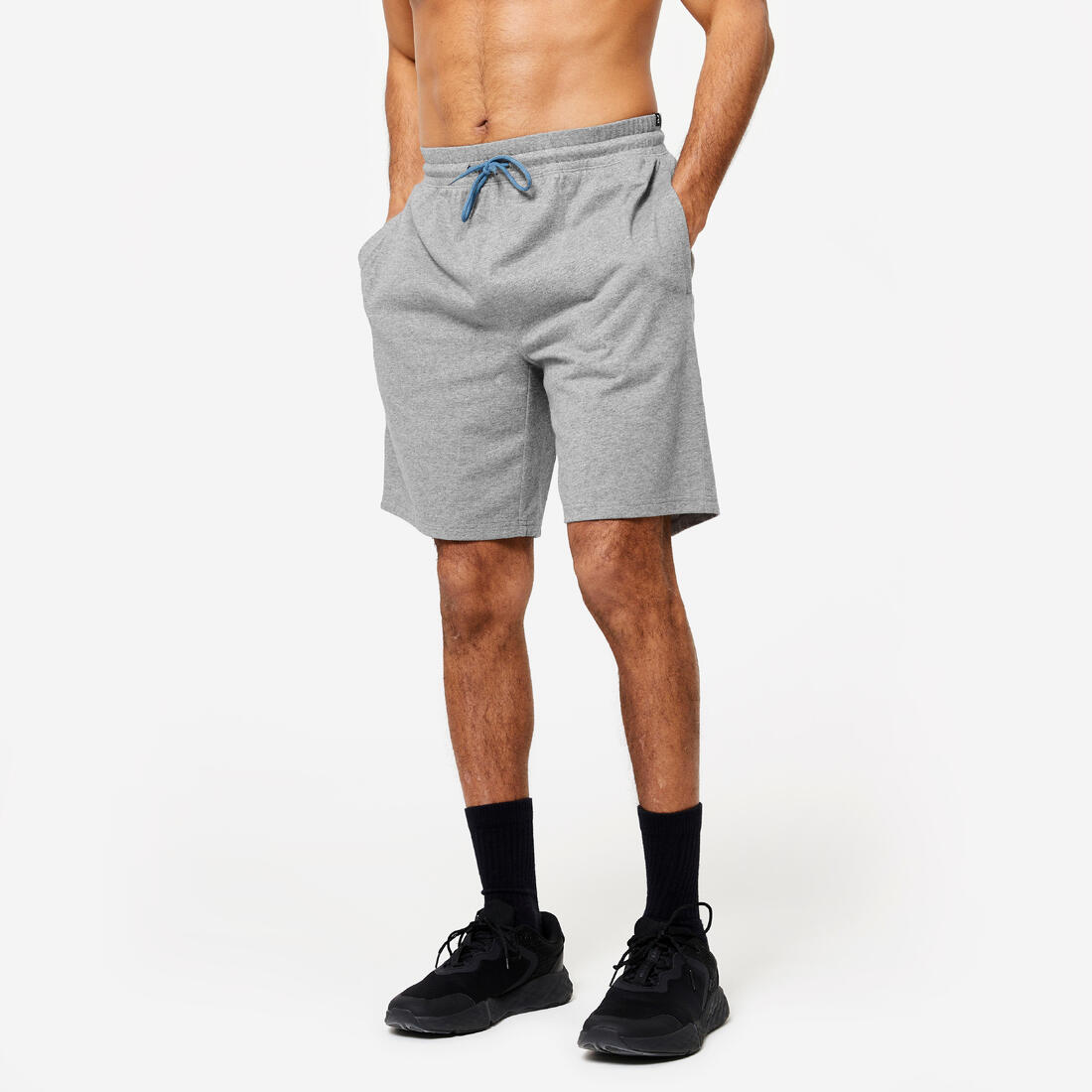 Short Fitness Homme - 500 Essentials – gris