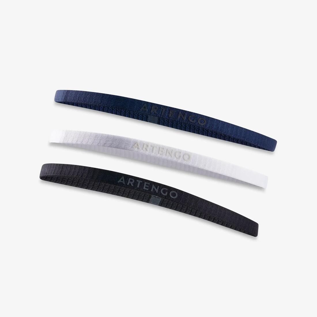 ELASTIC BAND MAINTIEN CHEVEUX  X3  NOIR BLANC MARINE
