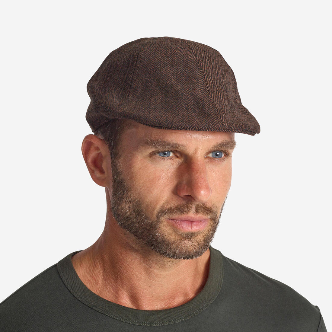 Casquette chasse déperlant tweed plate
