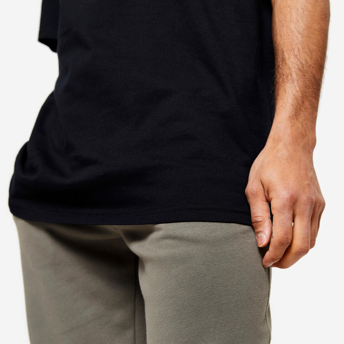 T-shirt fitness homme col rond manches courtes