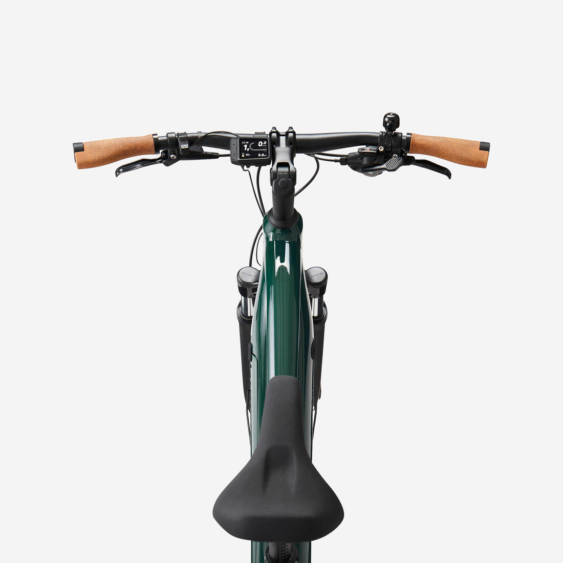 Vélo tout chemin électrique à moteur central et cadre haut, E-ACTV 500 vert