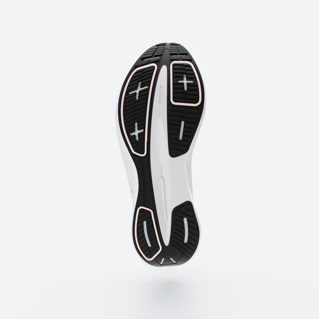 Chaussures de Running Femme, Kiprun Cushion 500 Blanche