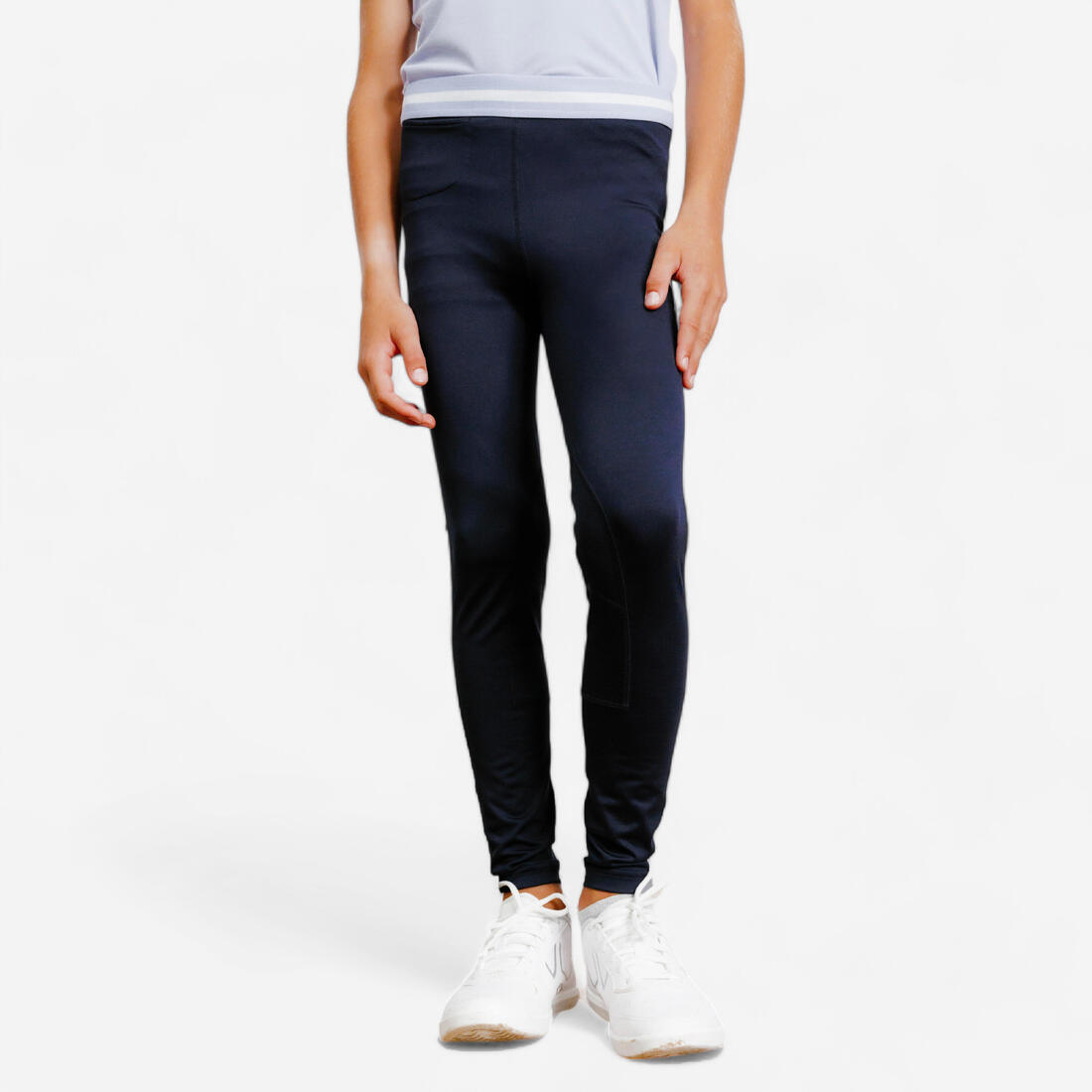 Kids' Horse Riding Light Legging 100 - Petrol Blue/Navy Blue