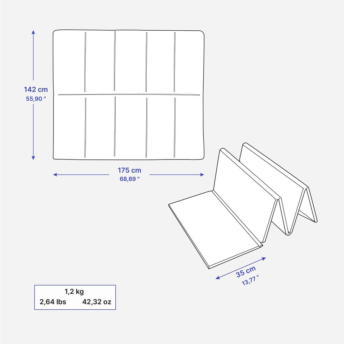 Tapis d'éveil pliable et réversible Baby Gym