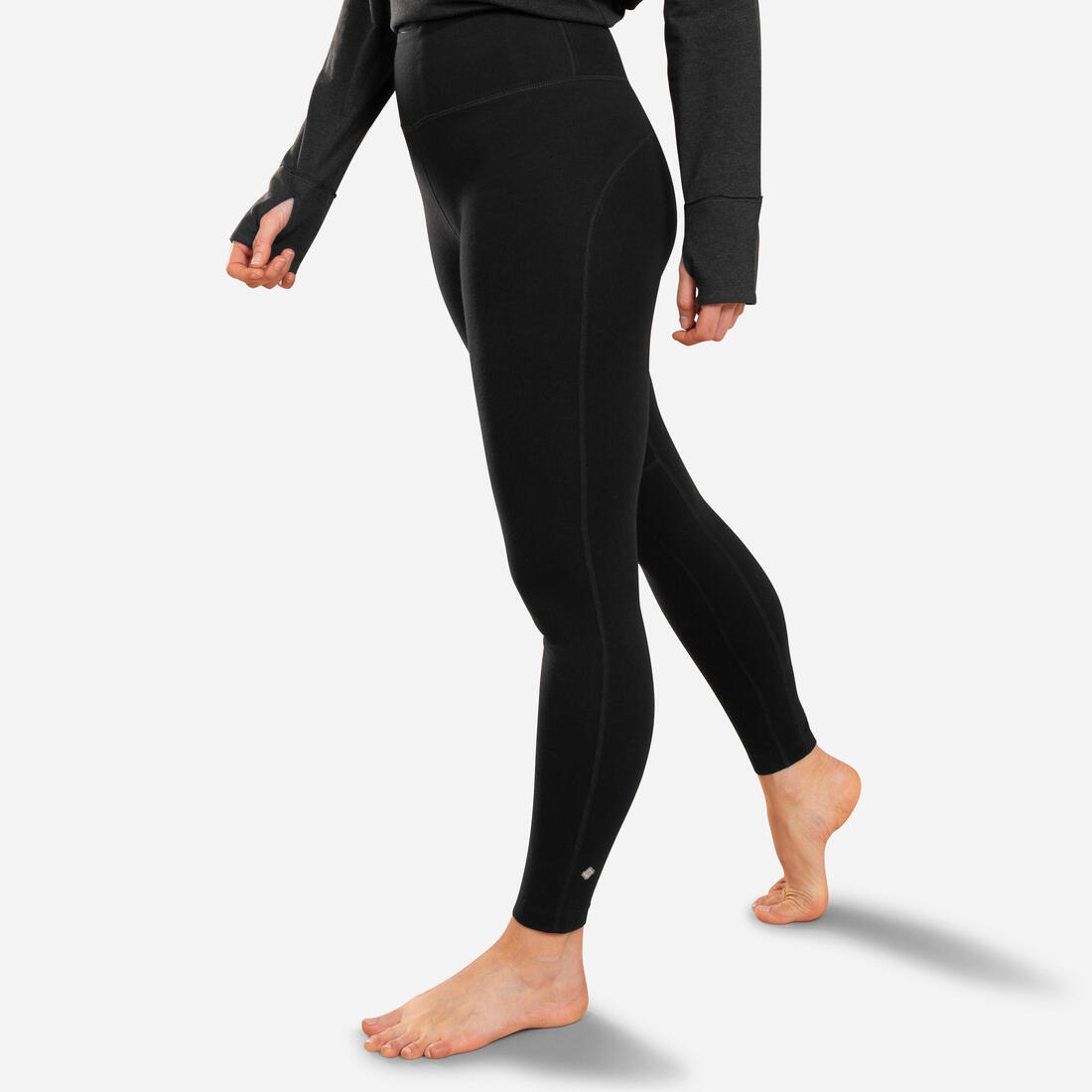 LEGGING COTON YOGA FEMME – noir