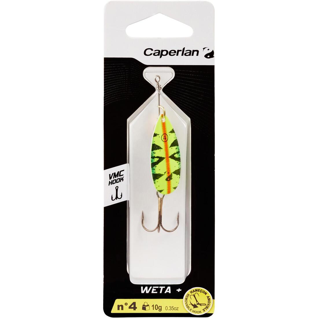 CUILLER TOURNANTE PÊCHE DES CARNASSIERS WETA + #4 FIRE TIGER