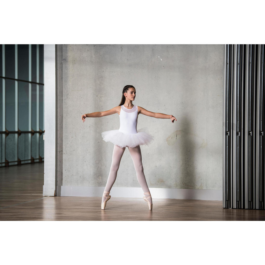 Justaucorps danse classique bi-matière fille