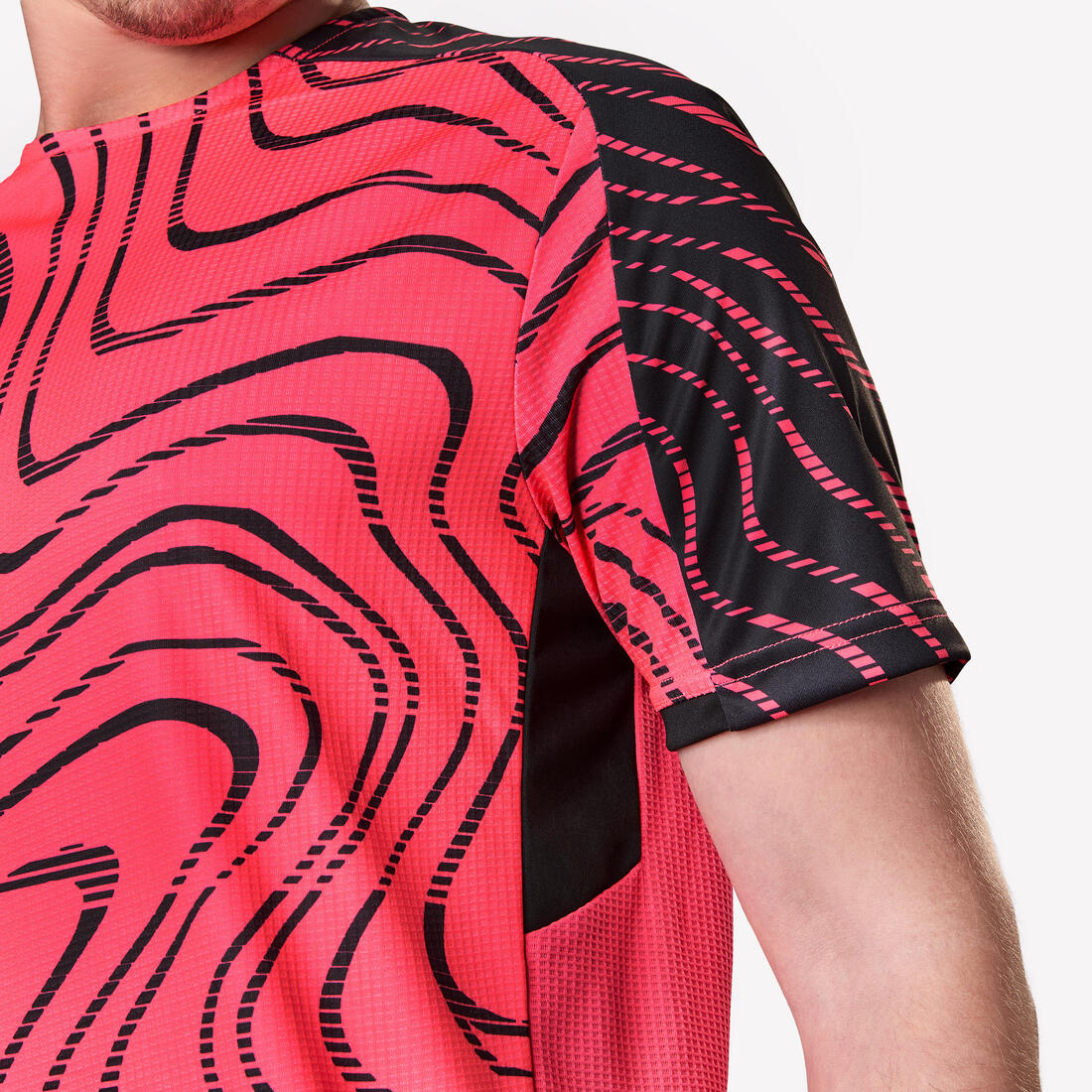 MAILLOT DE FOOTBALL ADULTE MANCHES COURTES VIRALTO TOPO ROSE FLUO &