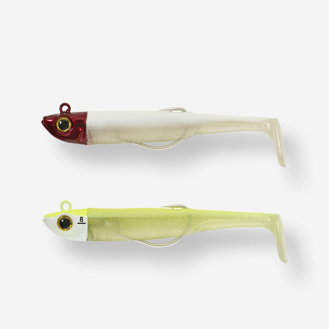 Combo leurres souples shad texan anchois ancho 90 12g ayu en mer