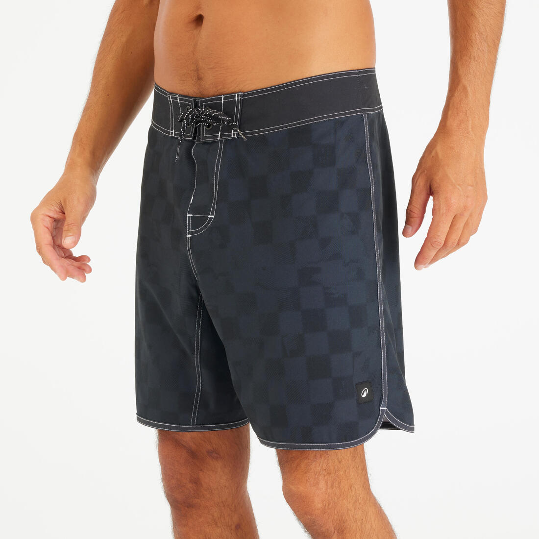 Boardshort surf short de bain surf mi-long 18" homme, 500 Marin