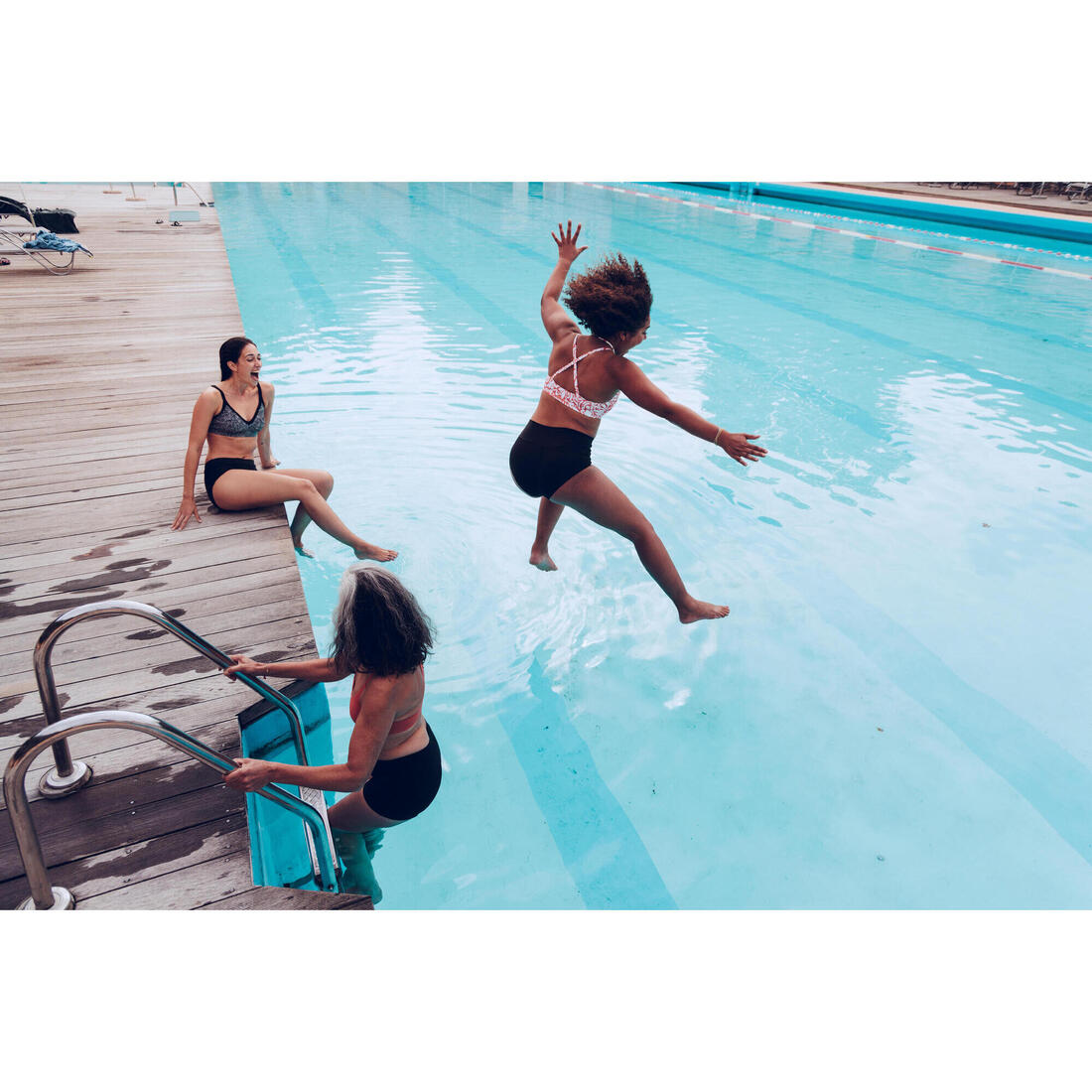 Bas de maillot de bain culotte shorty natation Femme - Lola noir
