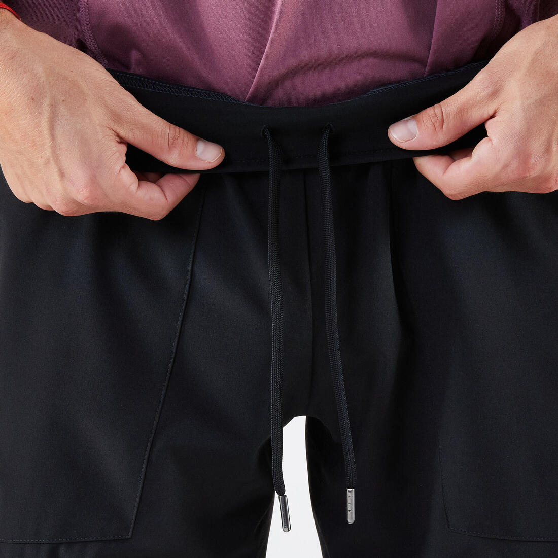 Short de tennis respirant homme, Dry+ Noir Gaël Monfils