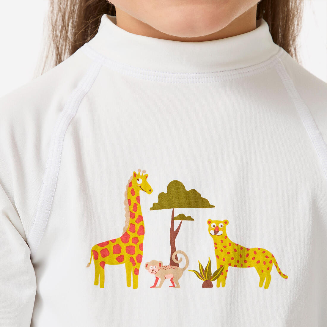 T-shirt anti uv bébé manches longues imprimé savane