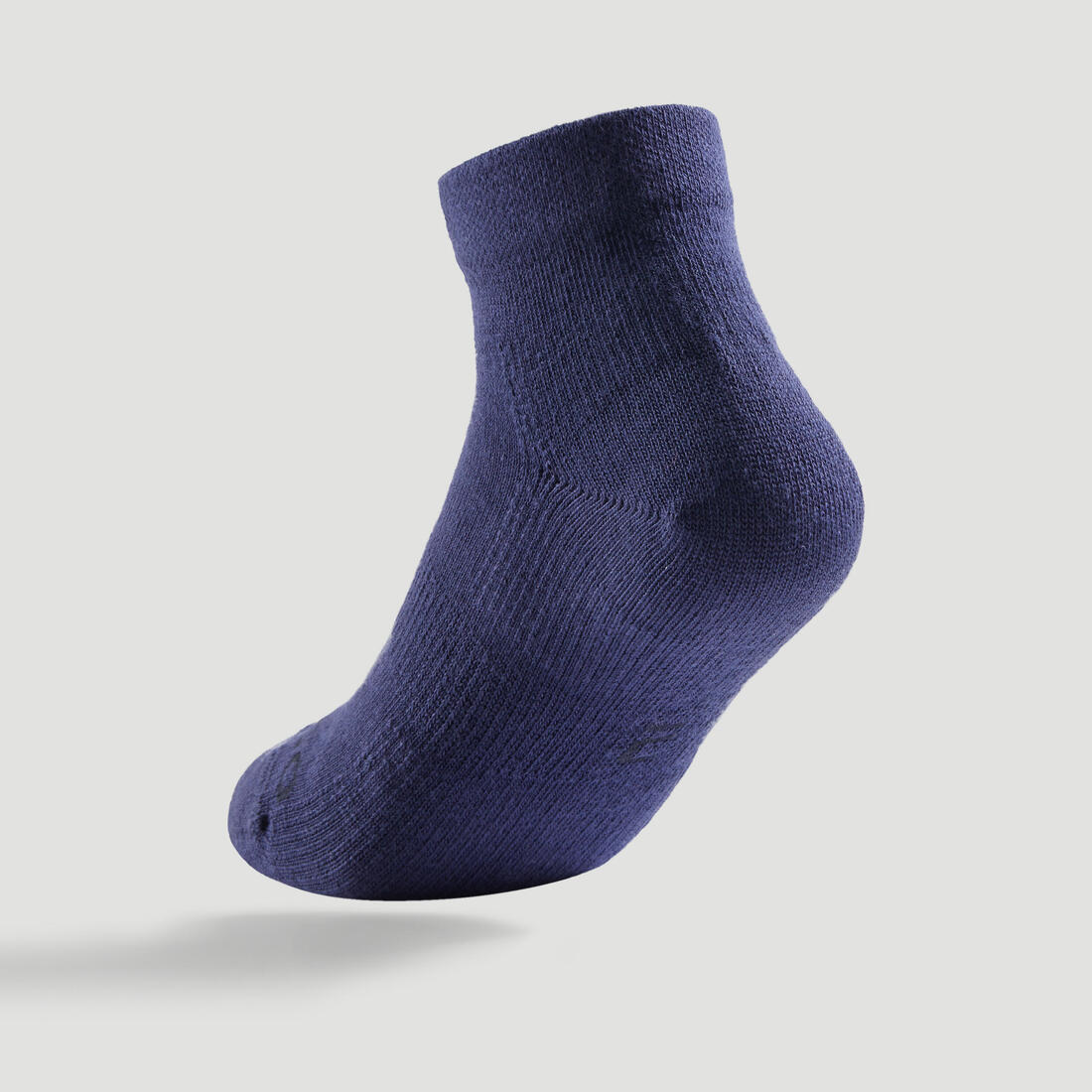 CHAUSSETTES DE SPORT ENFANT MI-HAUTES RS 160  BLANC MARINE LOT DE 3
