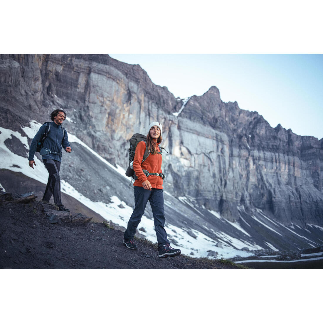 Polaire de randonnée montagne femme, MH100 full zip