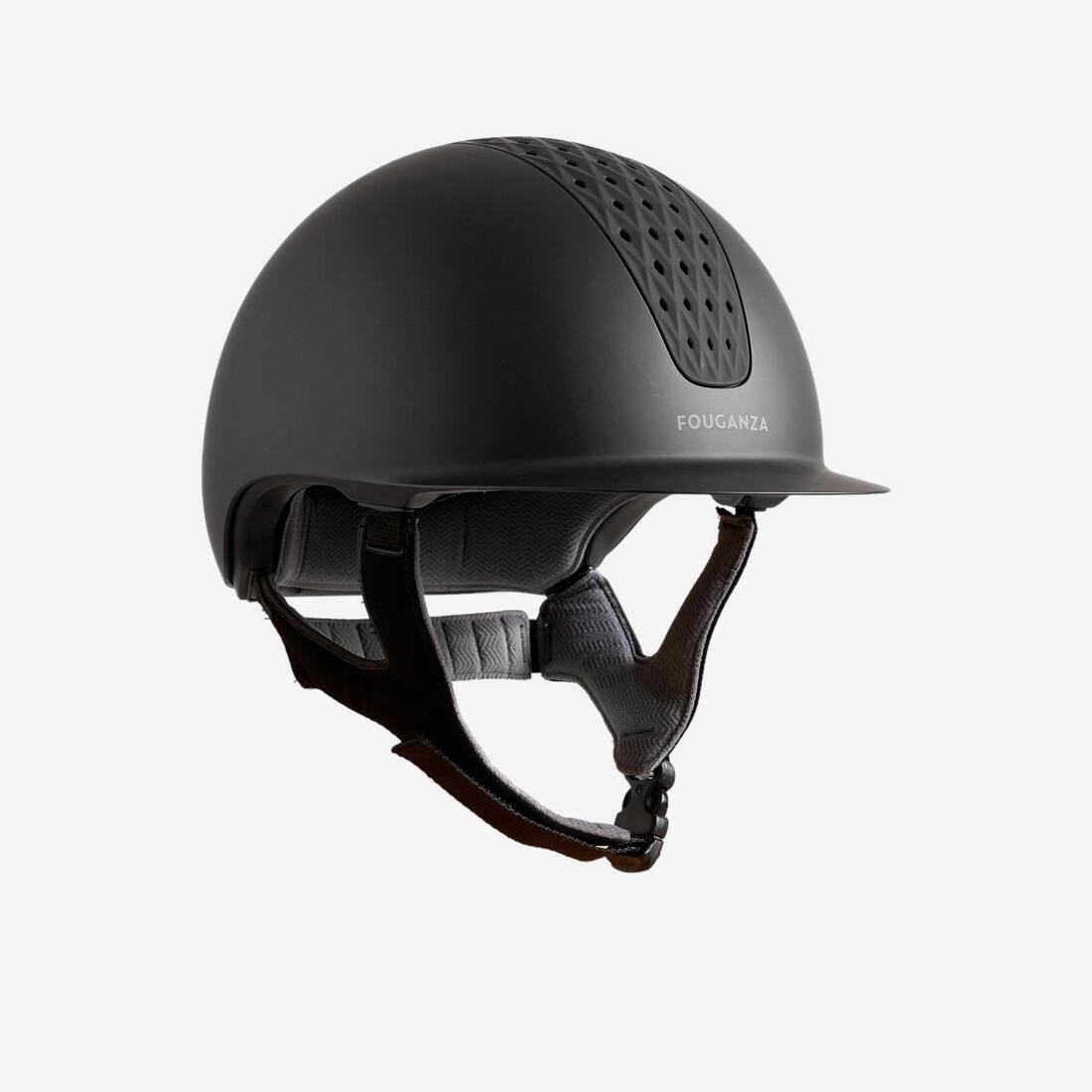 Casque équitation adulte et enfant - 520 noir mat