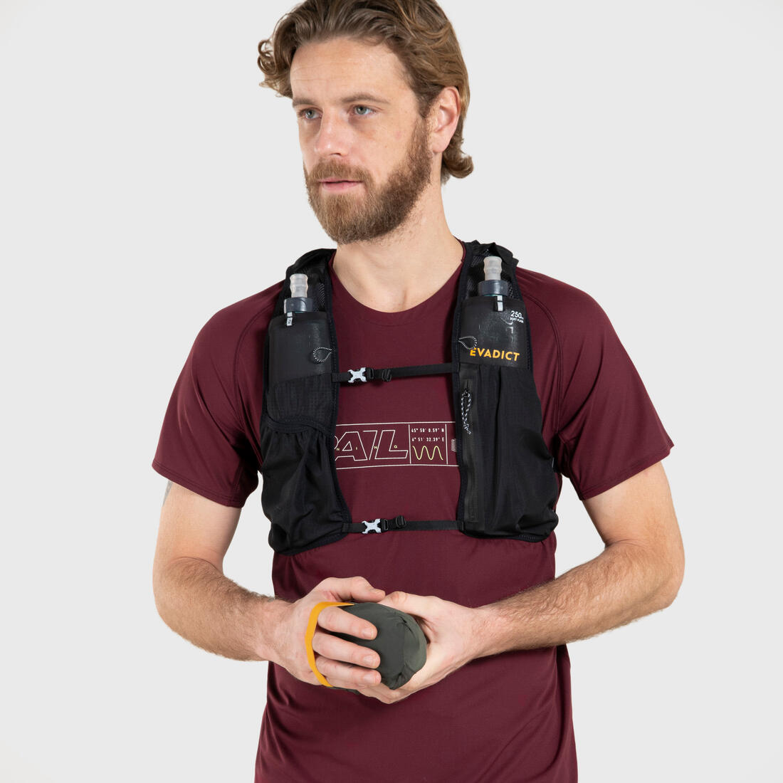 T-shirt de trail running résistant Homme - KIPRUN Run 500 Graph