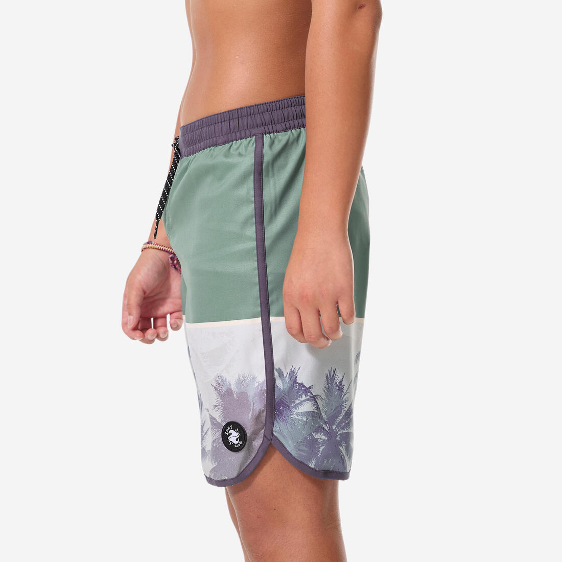 SHORT DE BAIN 500 BLEU CAMO