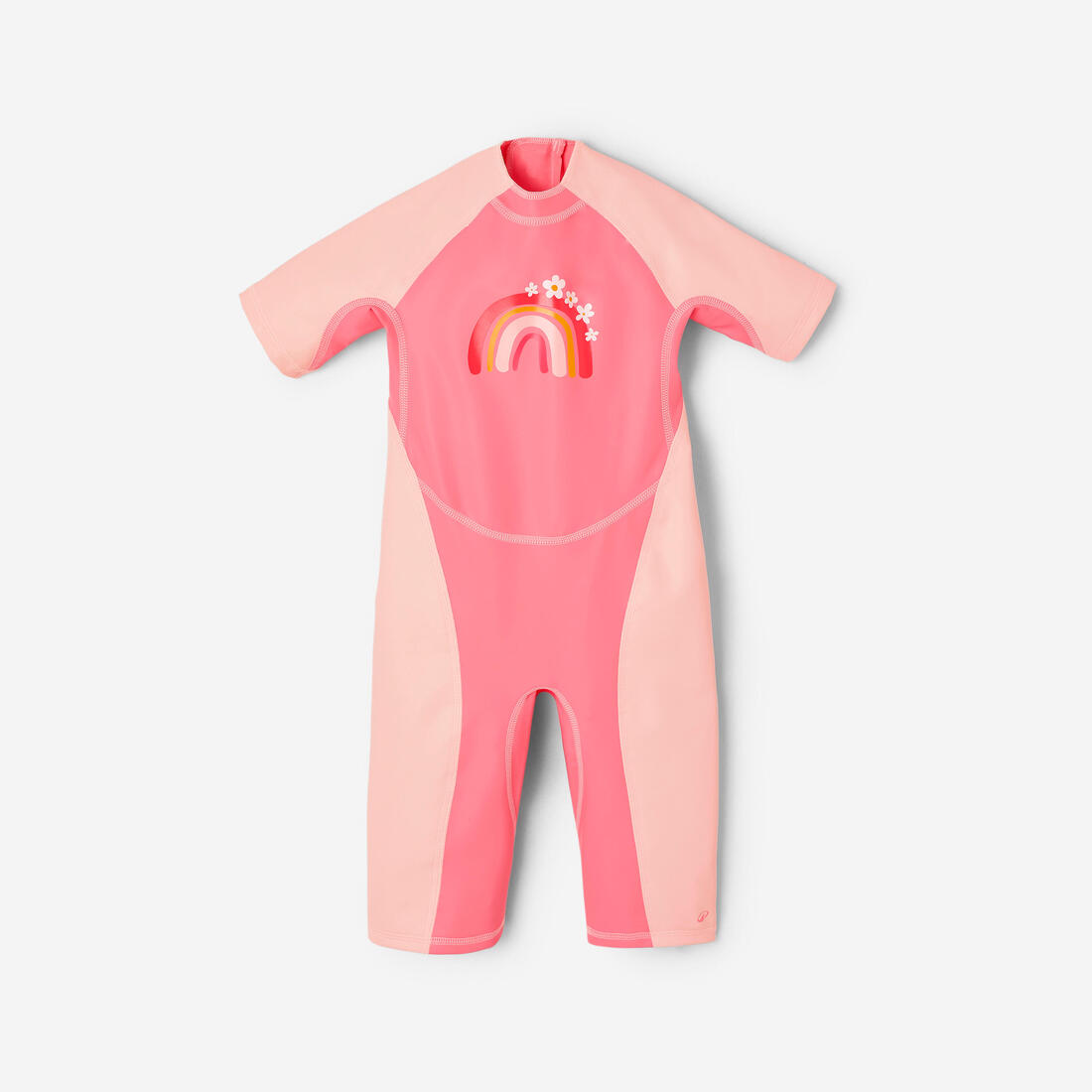Combinaison anti uv bébé kloupi rose imprimé arc en ciel