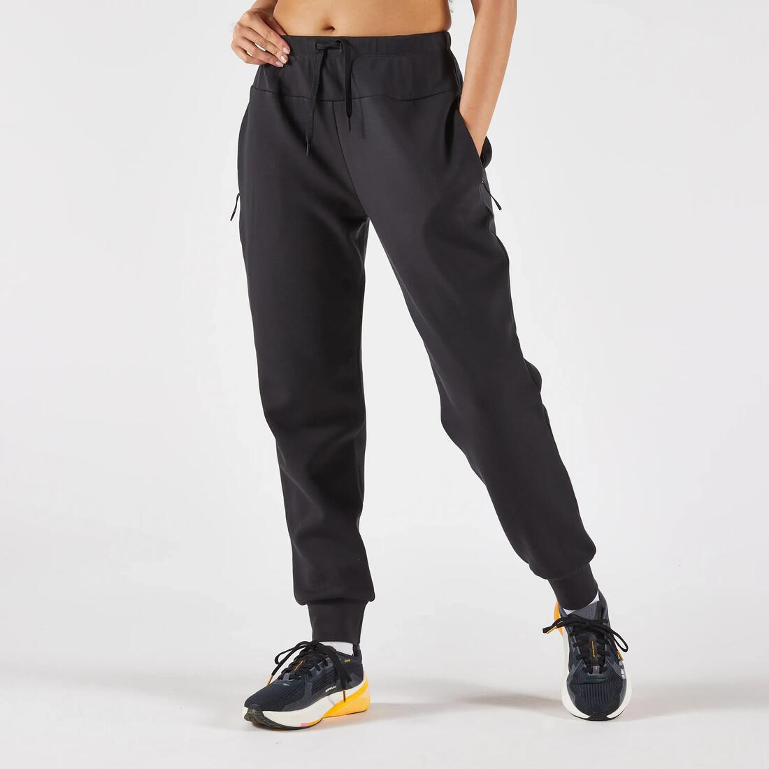 Pantalon chaud de running Femme- KIPRUN Run 500 Warm Noir