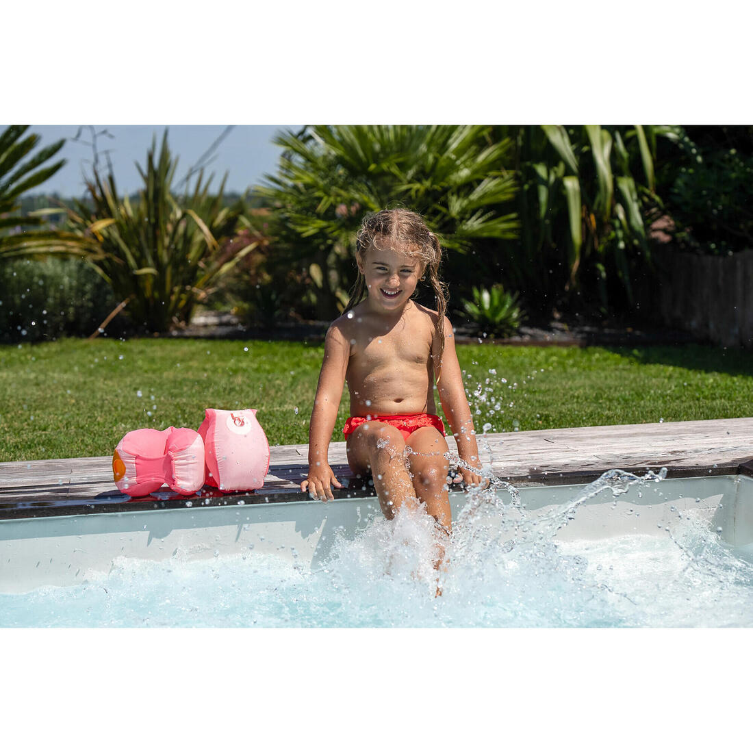 Bas de maillot de bain  bébé corail