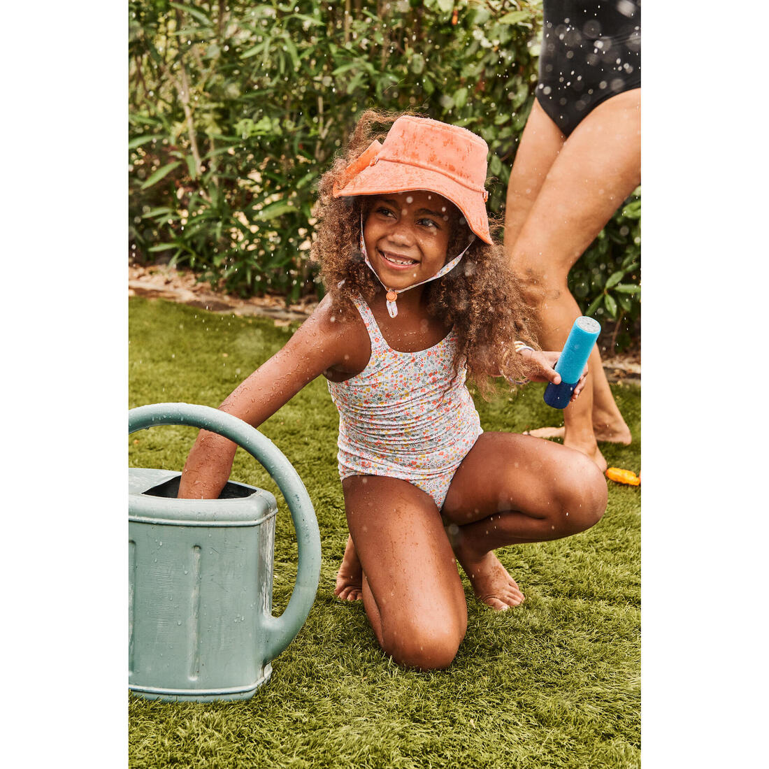 Maillot de bain 1 pièce natation fille, Vega mimi corail