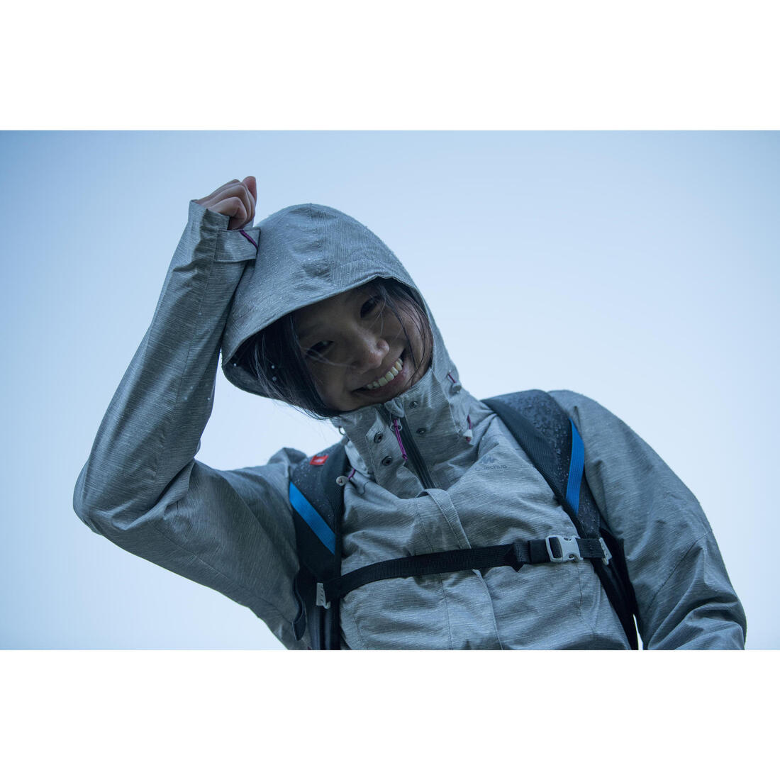 Veste de randonnée imperméable femme, MH100