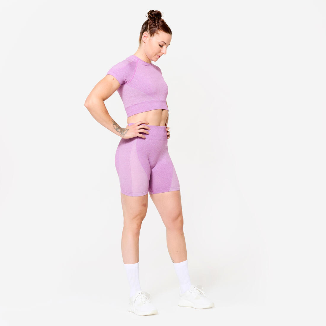 Short de fitness seamless et taille haute