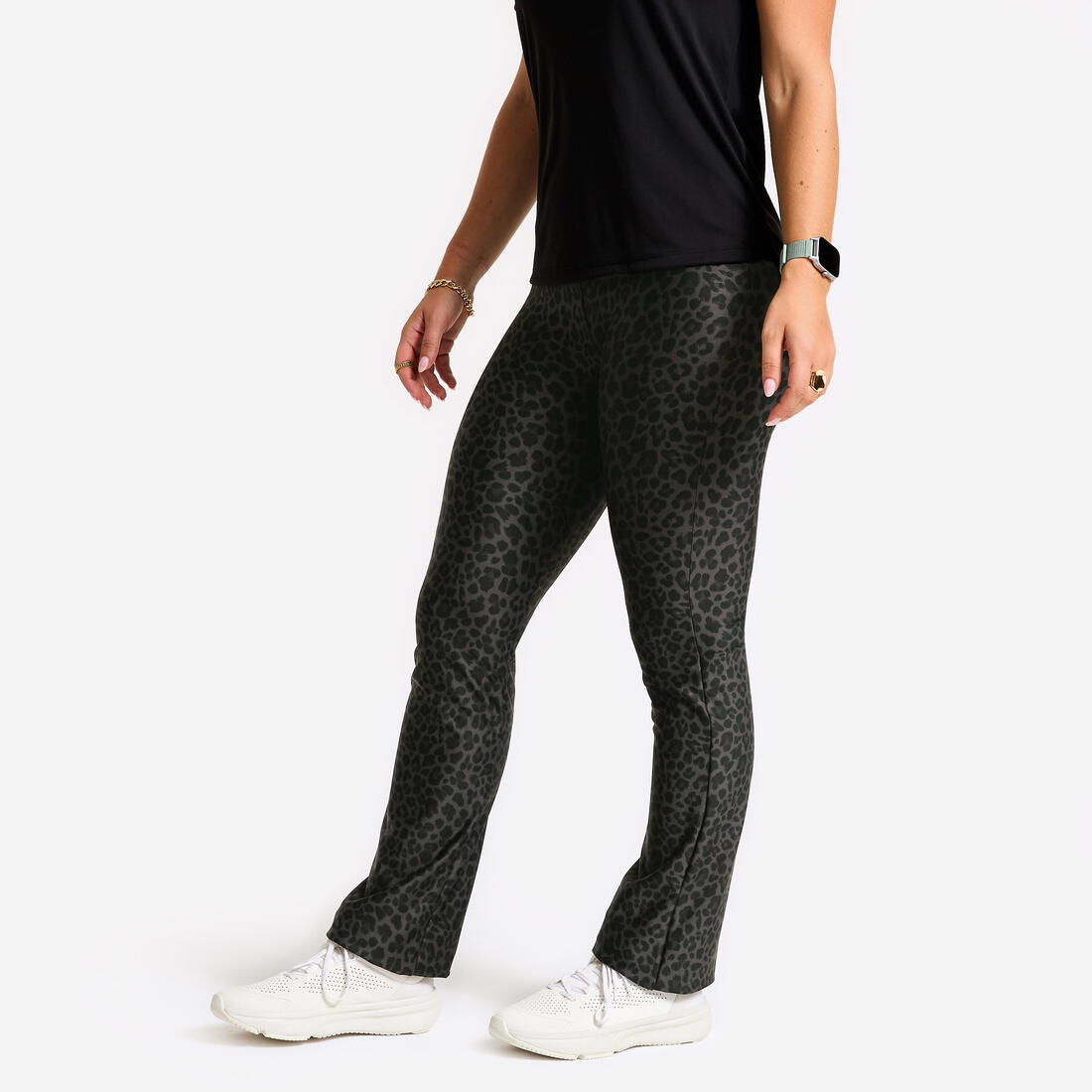 Legging de sport droit et respirant femme, imprimé