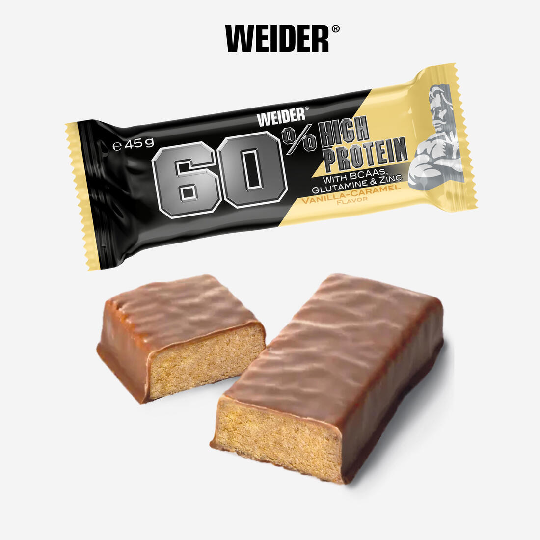 Barre 60% de protéines vanille caramel x3