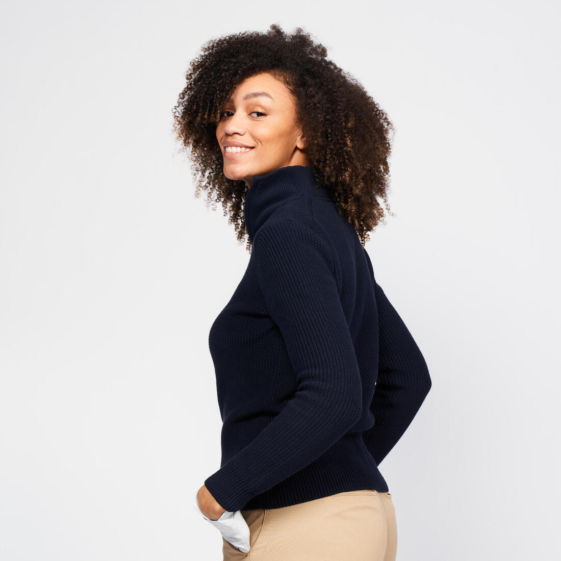Pull golf 1/2 ZIP Femme - MW500