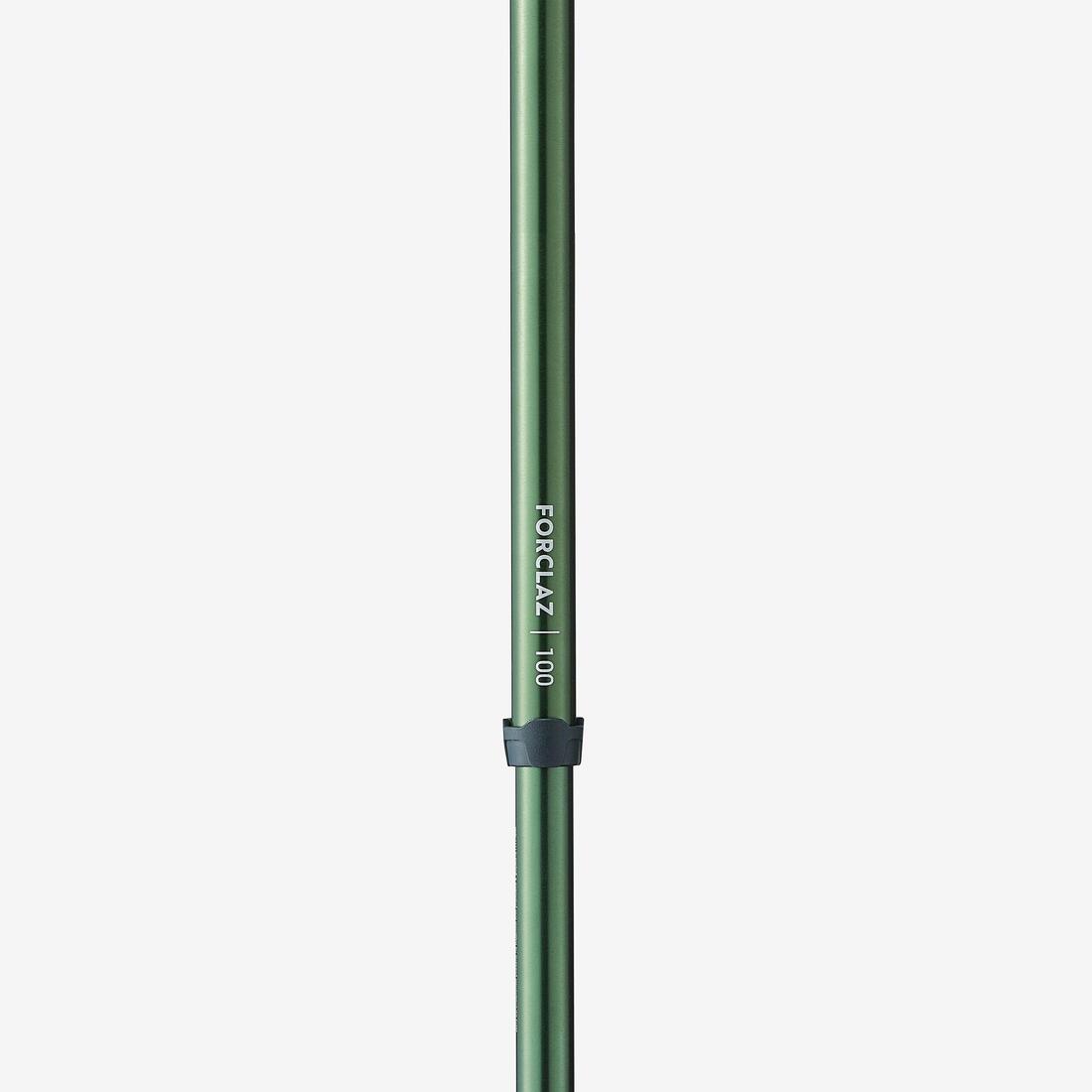 1 bâton canne de randonnée - MT100 Ergonomique vert