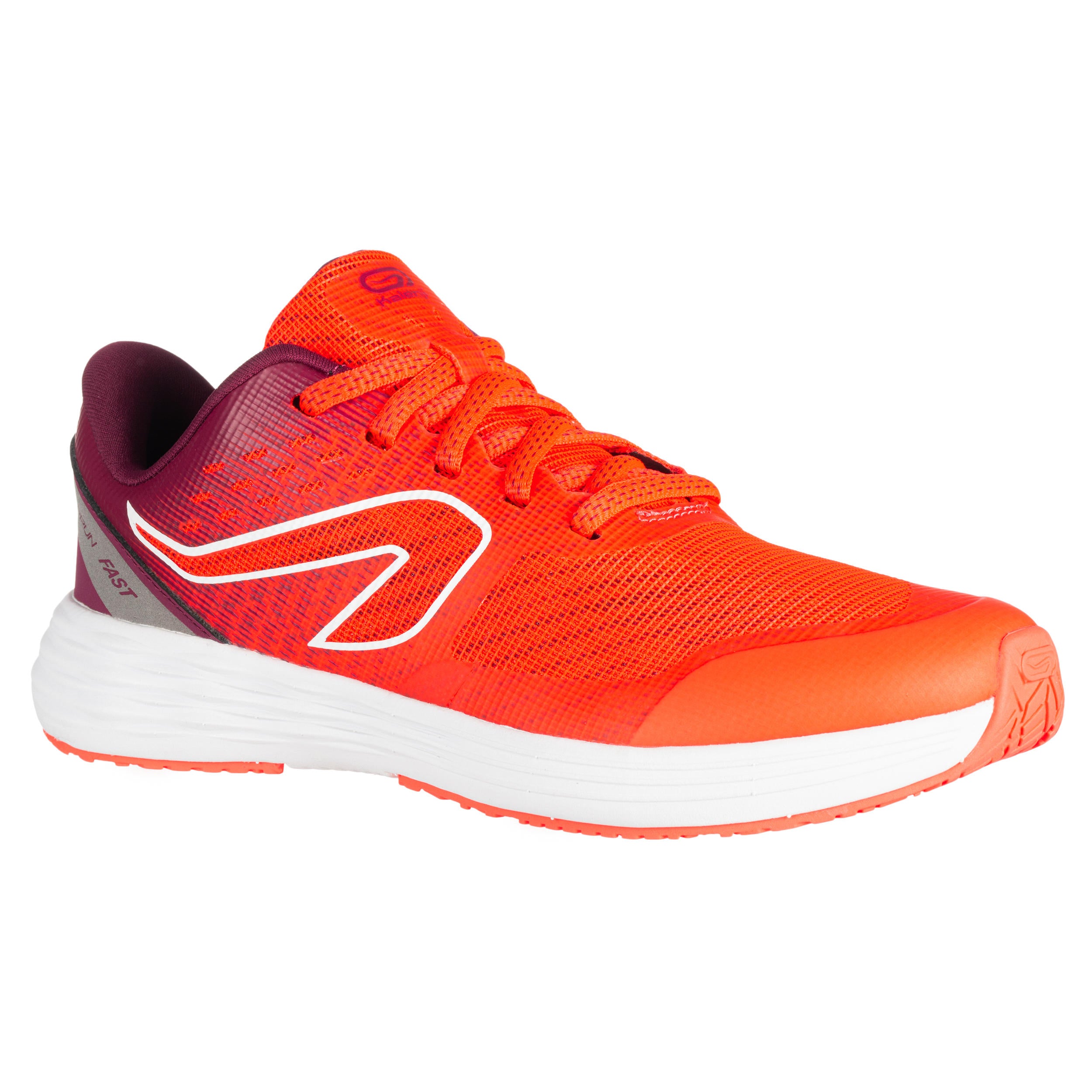 Chaussures de running Enfant -  Kiprun fast noires jaunes