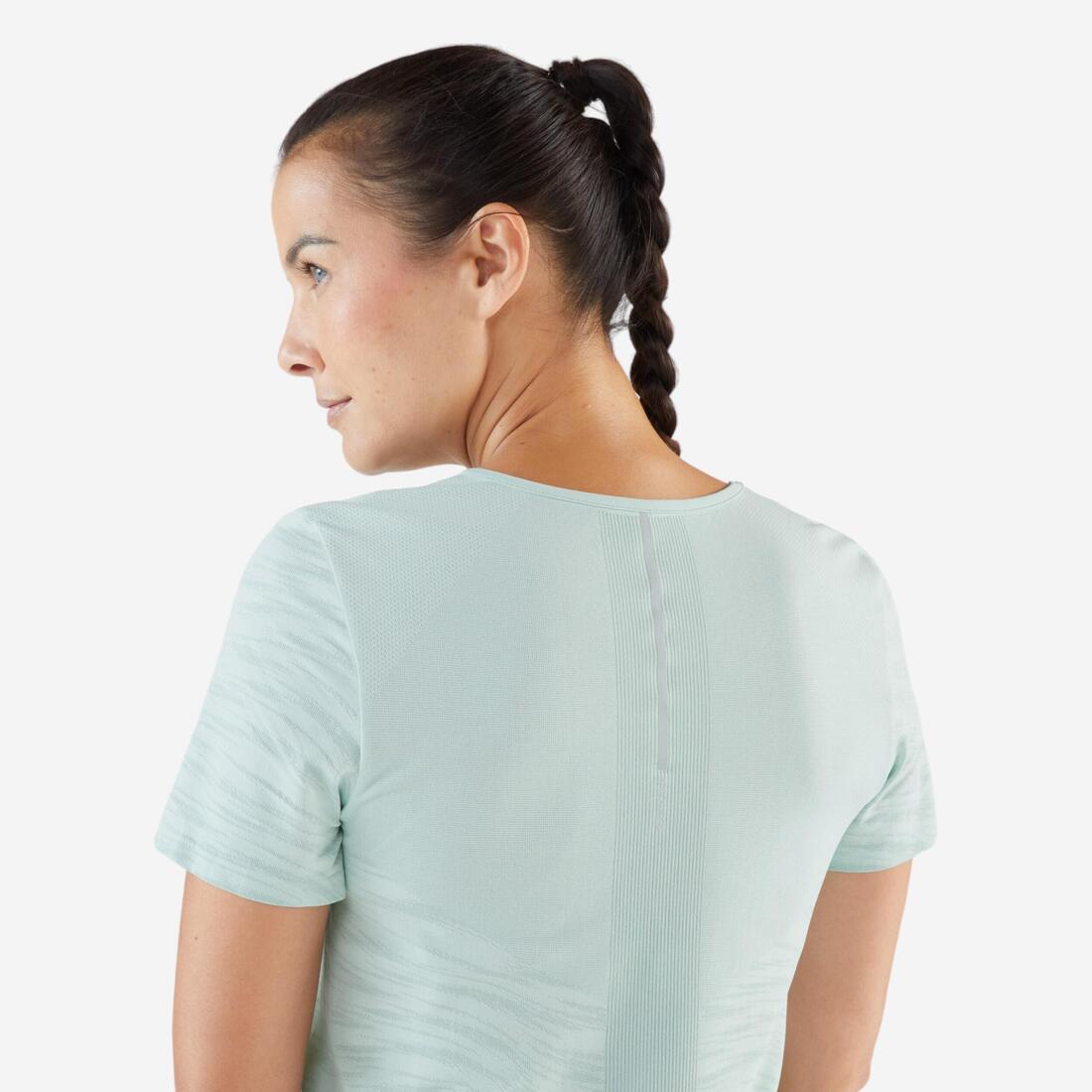 T-shirt running & trail sans couture femme - kiprun run 500 confort