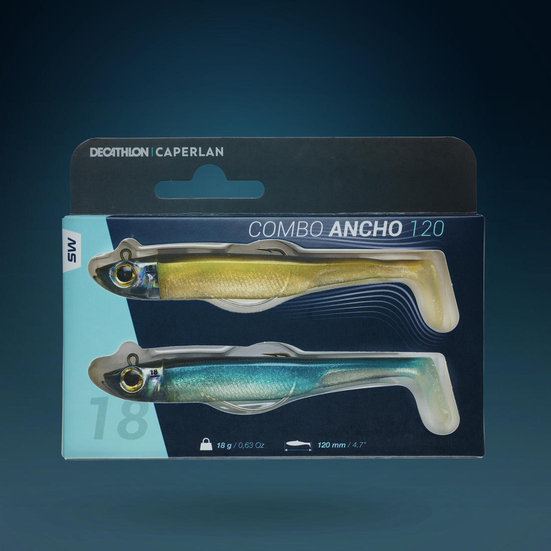 Kit leurres souples shad texan anchois ancho 120 12gr ayu en mer