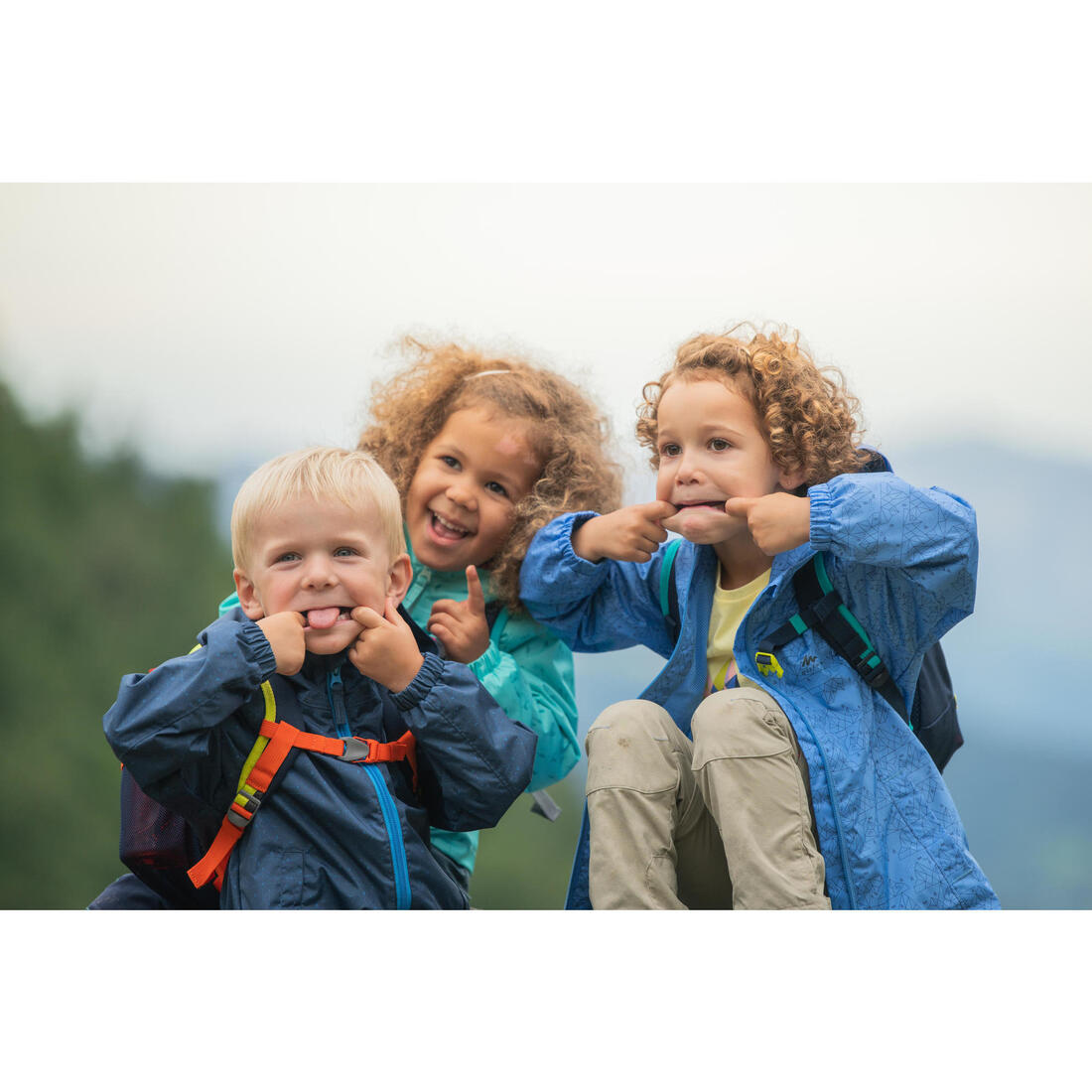 Veste imperméable de randonnée enfant - MH500 KID - 2-6 ANS