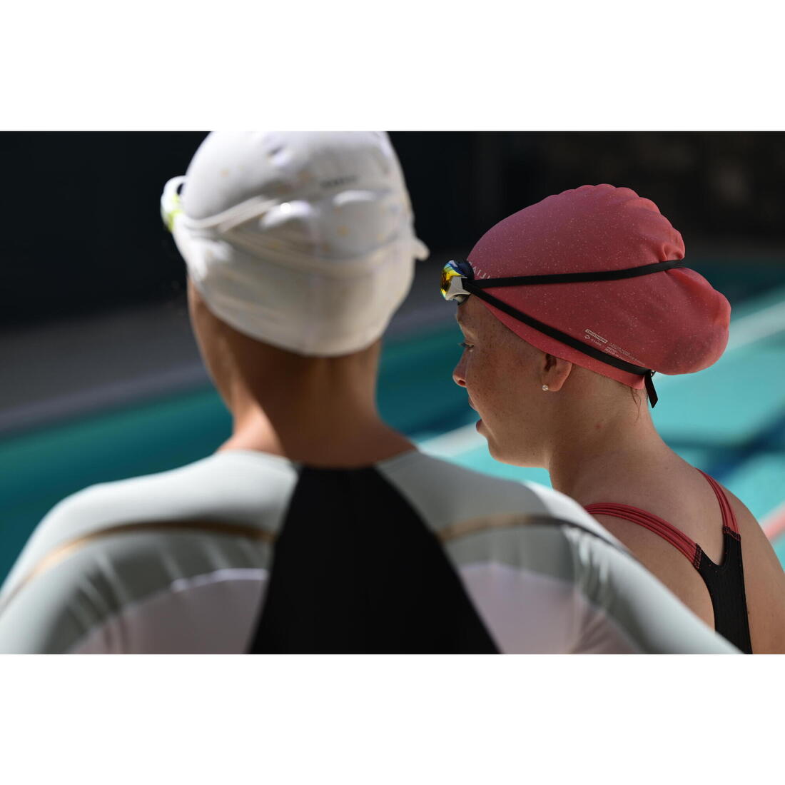 Bonnet de bain en silicone pour cheveux longs taille unique