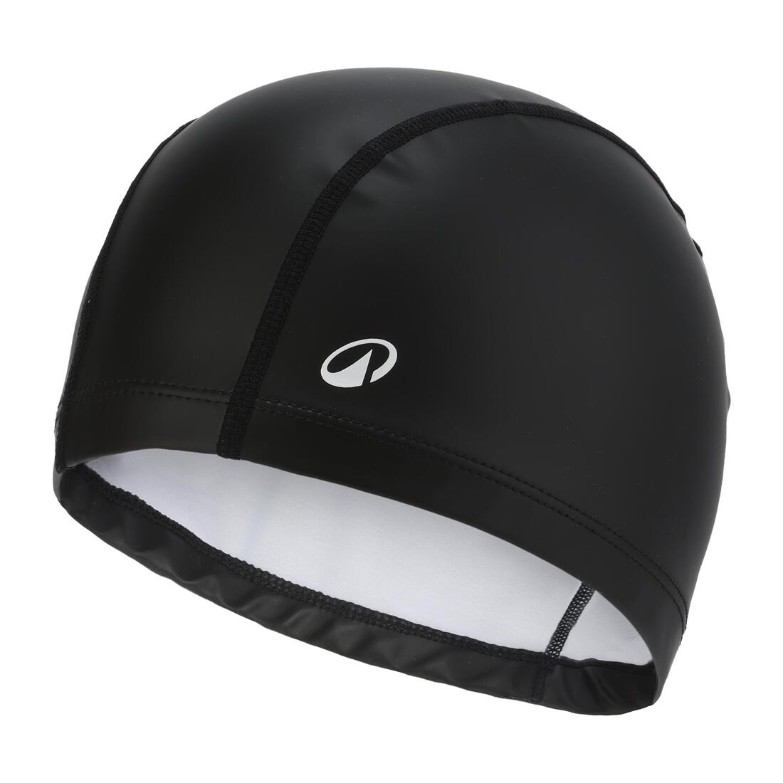 Bonnet de bain en maille enduite taille L, noir