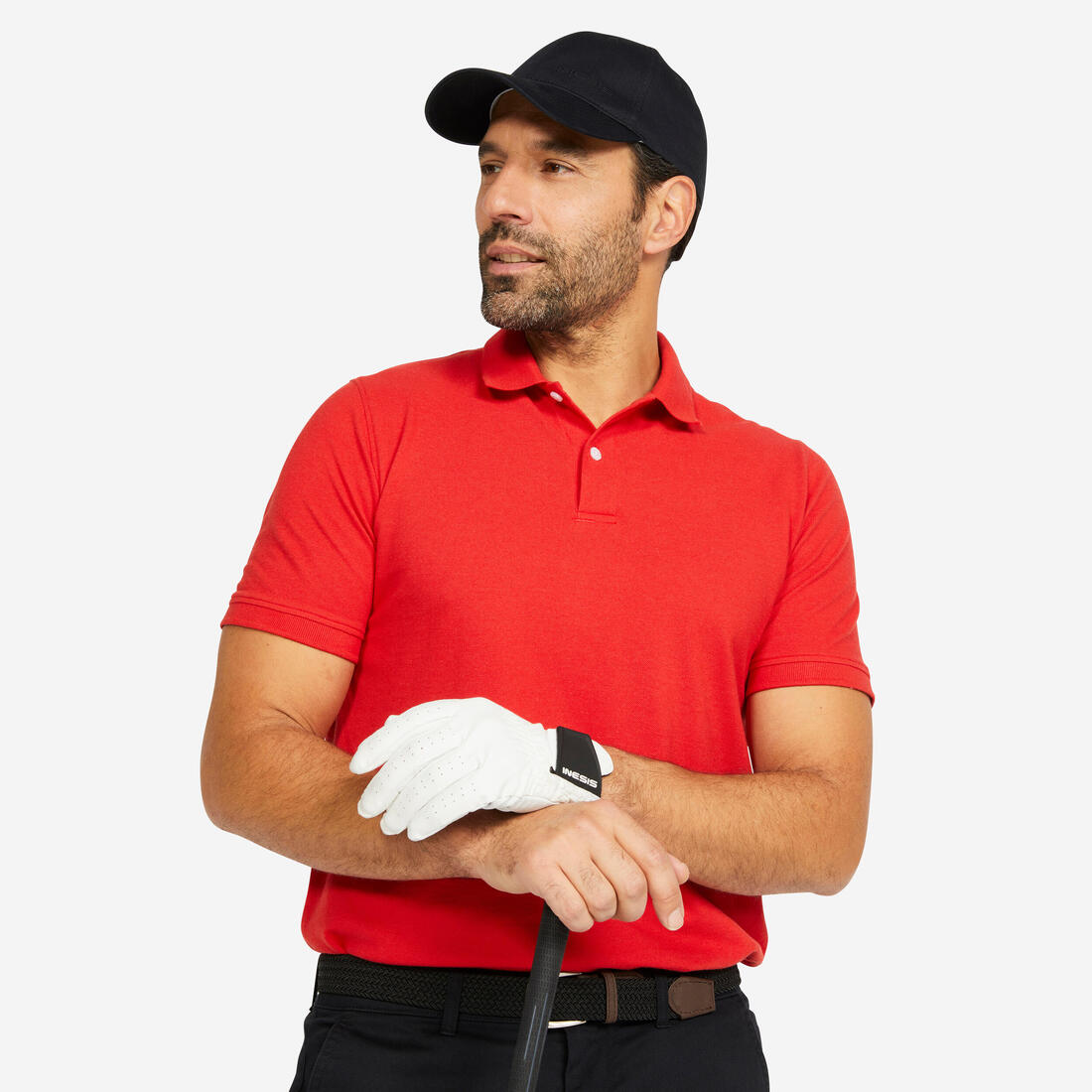 Polo de golf en coton polyester manches courtes homme, MW500